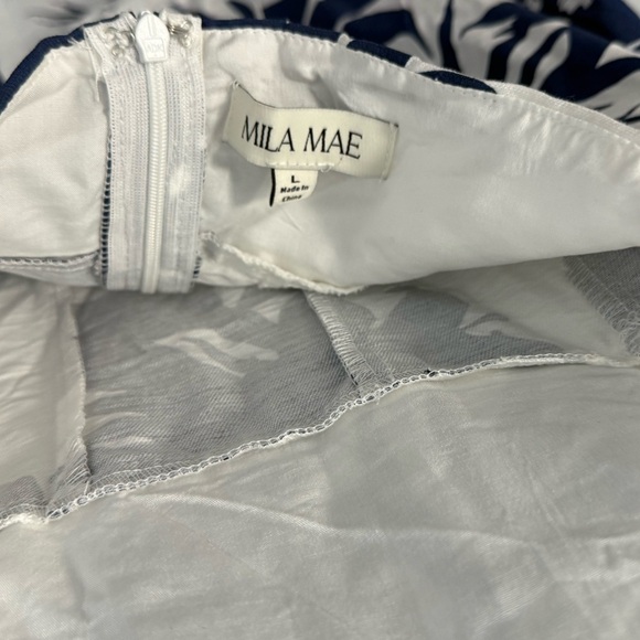 NWOT Mila Mae Blue Floral Halter Dress size L - Picture 5 of 5